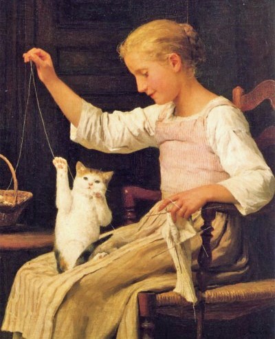 girls knitting