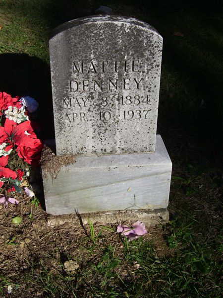 grave marker Mattie Mulford