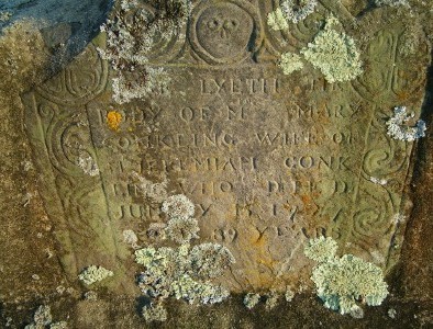 Mary Gardiner gravestone inscription - Edited